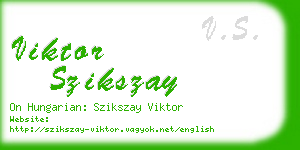 viktor szikszay business card